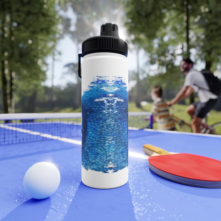 Whos eating Who? Stainless Steel Water Bottle, Sports Lid