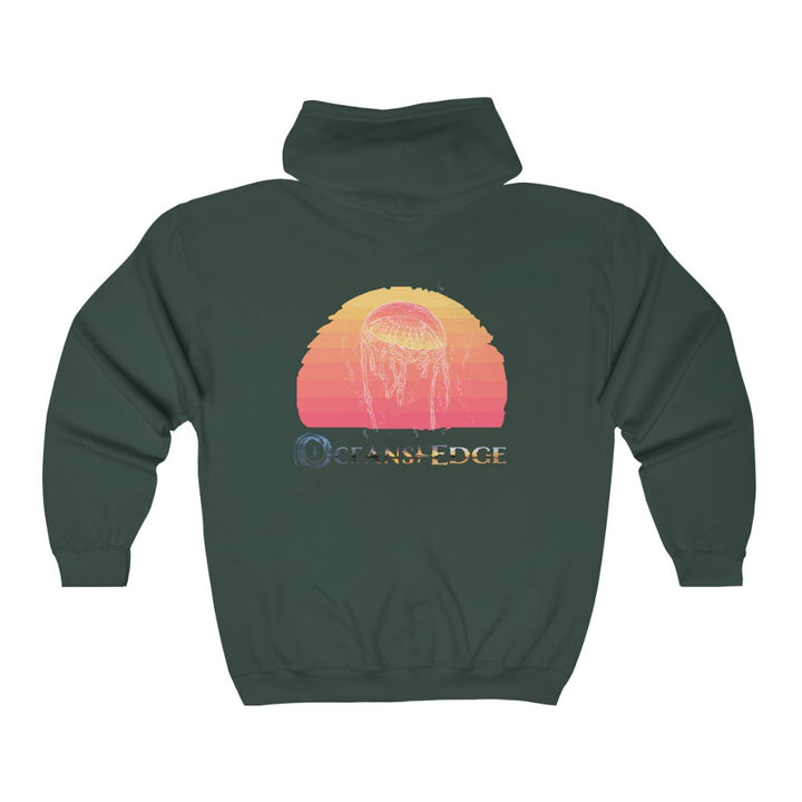 Oceans Edge jellyfish Full Zip Hooded Sweatshirt