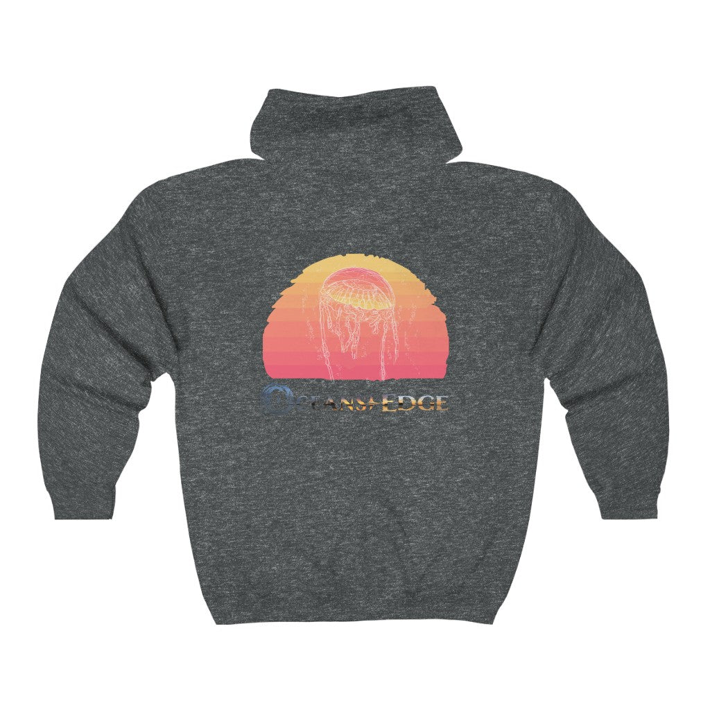 Oceans Edge jellyfish Full Zip Hooded Sweatshirt