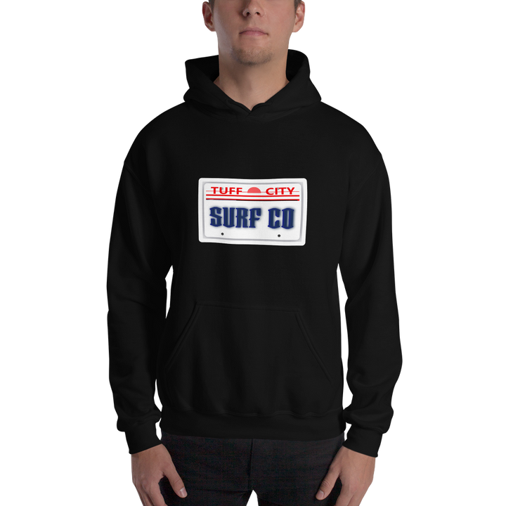 Surf Licence Plate Unisex Hoodie