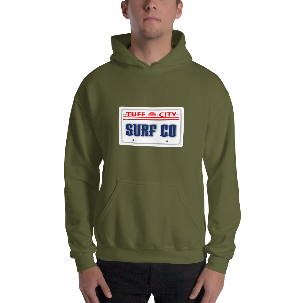 Surf Licence Plate Unisex Hoodie