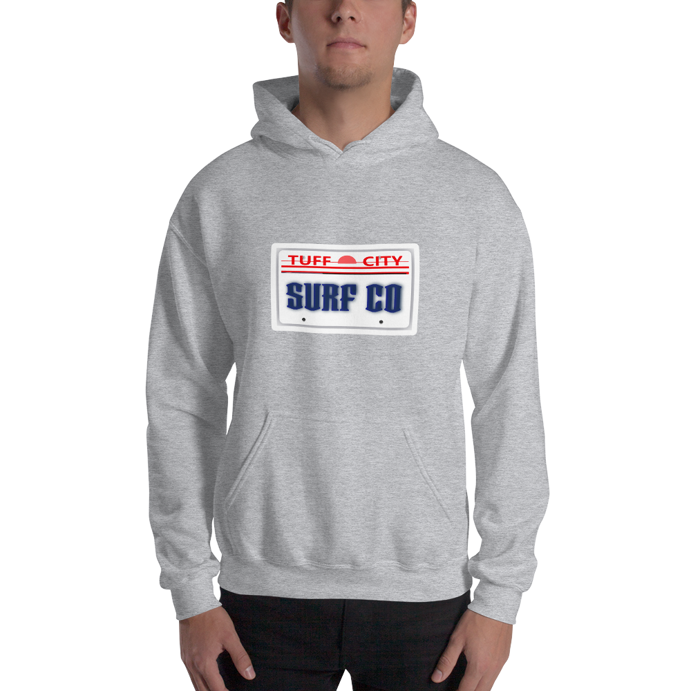 Surf Licence Plate Unisex Hoodie