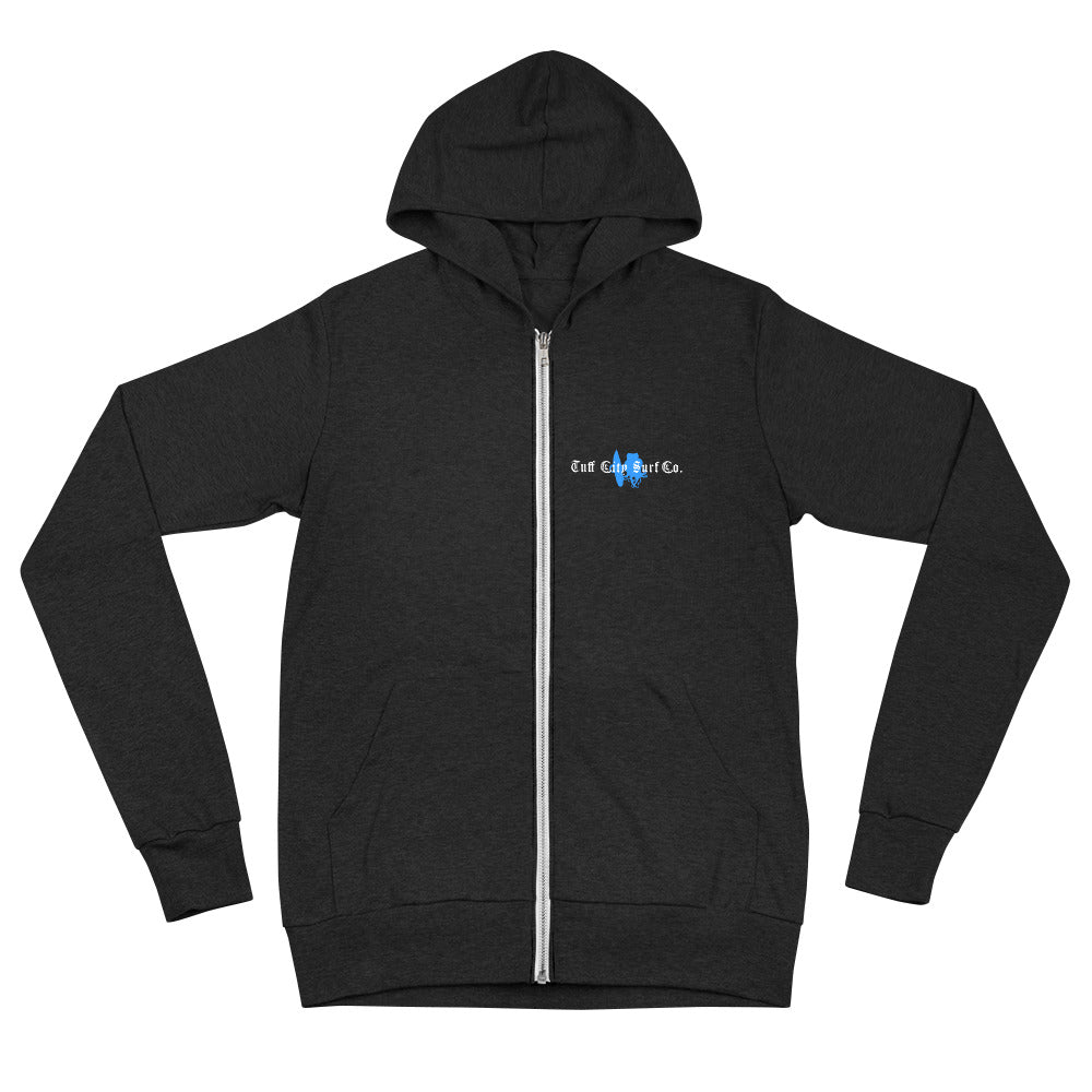 Tuff City Middle Beach Unisex zip hoodie