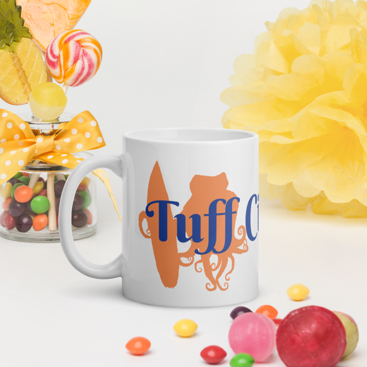 Tuff City Surf White glossy mug