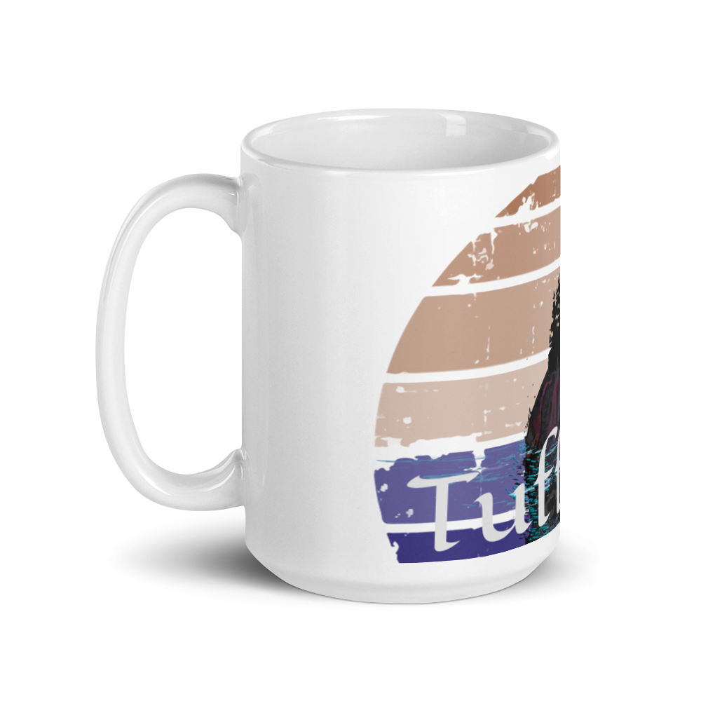 Tuff City Island White glossy mug