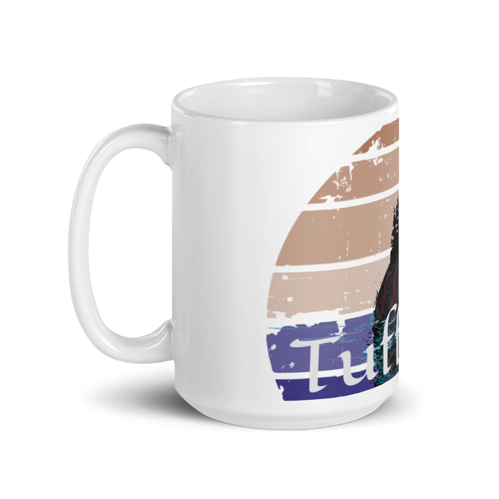 Tuff City Island White glossy mug