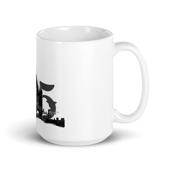 505 an hr White glossy mug