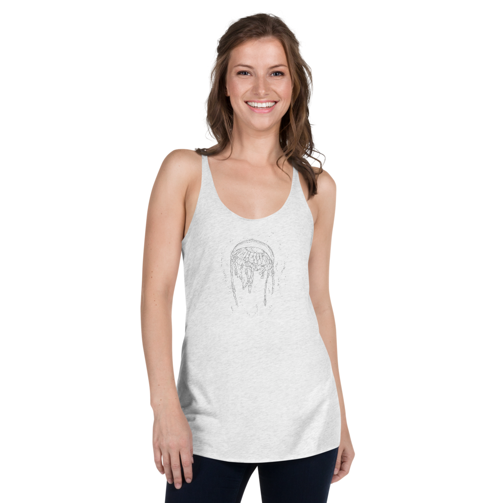 White Jellyfish Women's Racerback Tank