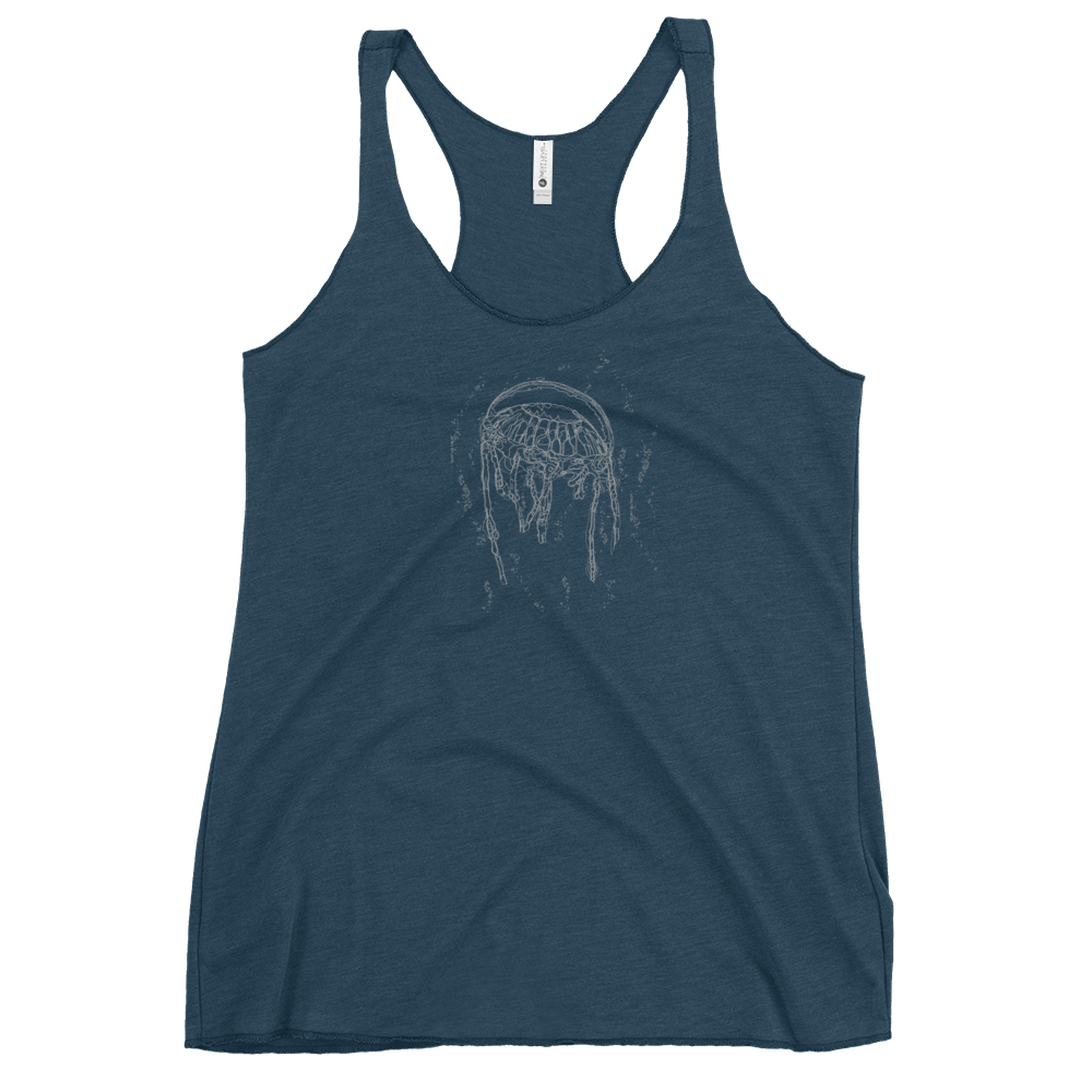 White Jellyfish Women's Racerback Tank