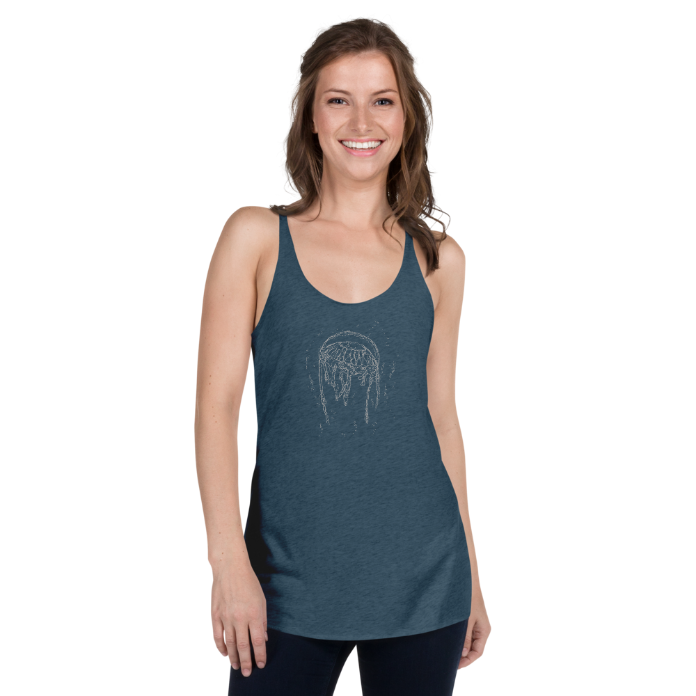 White Jellyfish Women's Racerback Tank